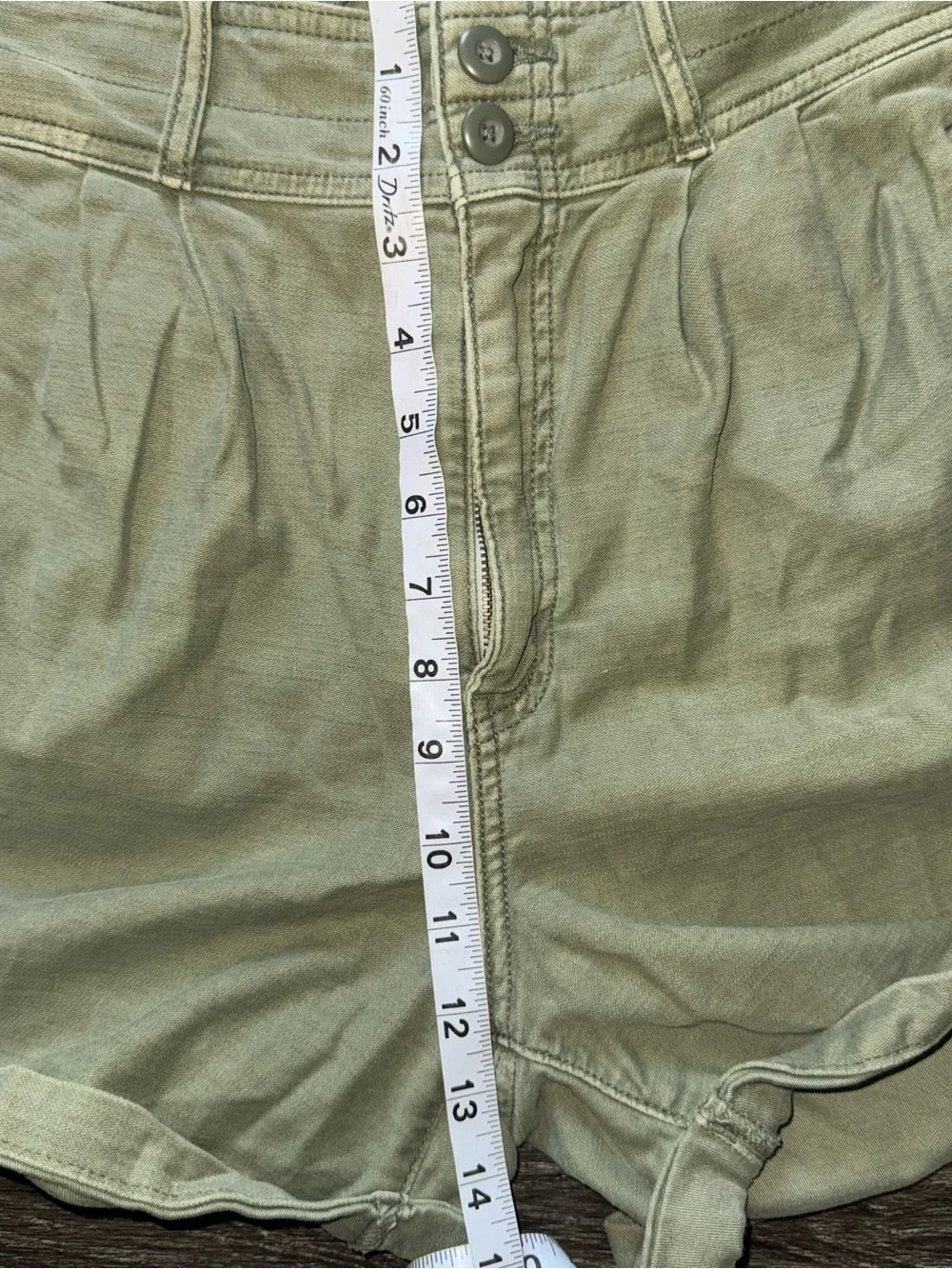 American Eagle Baggy Mom Shorts High Rise Olive Green Size 12